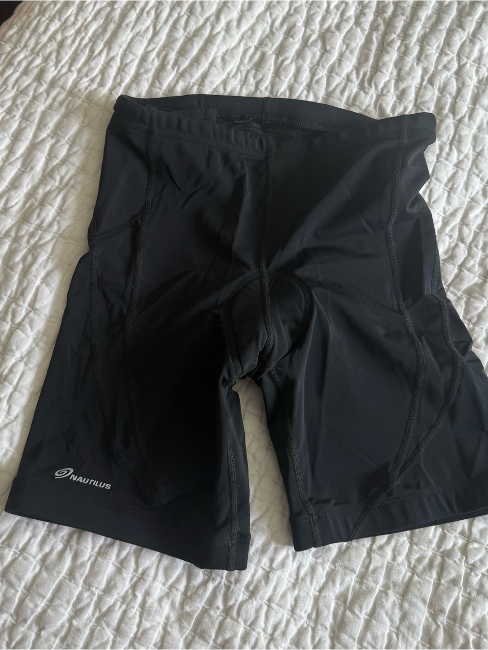 Nautilus Black woman’s cycling  Athletic Compression Shorts with light padding
